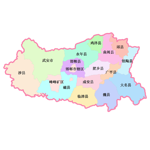 邯郸地区各县地图
