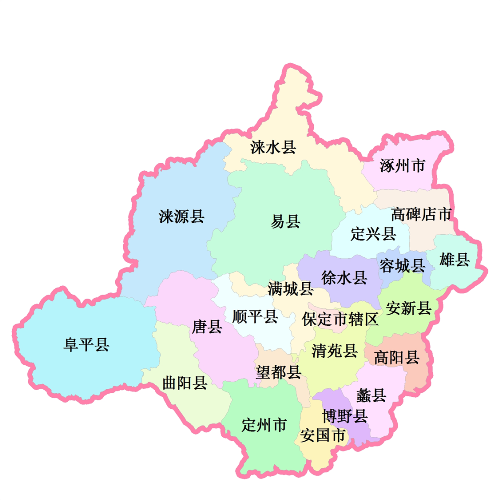 河北省保定市地图