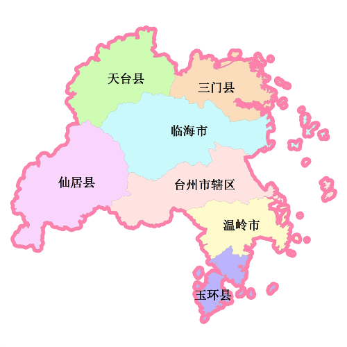 浙江地图全图大图台州图片