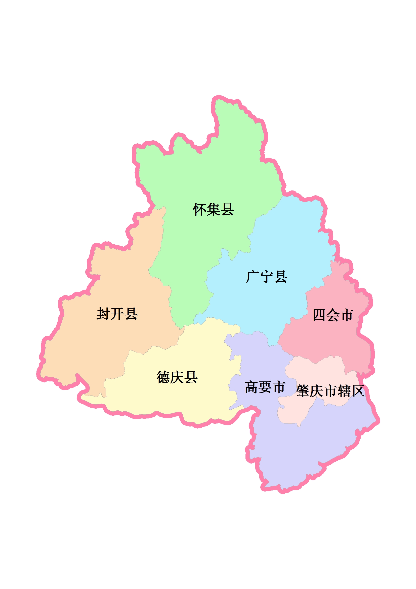 肇庆市地图各镇全图展示_地图分享